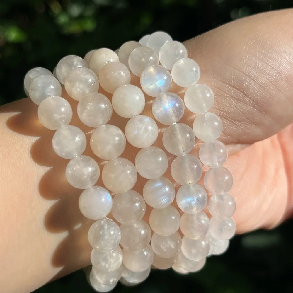 8mm flashy peach moonstone‎ bracelet